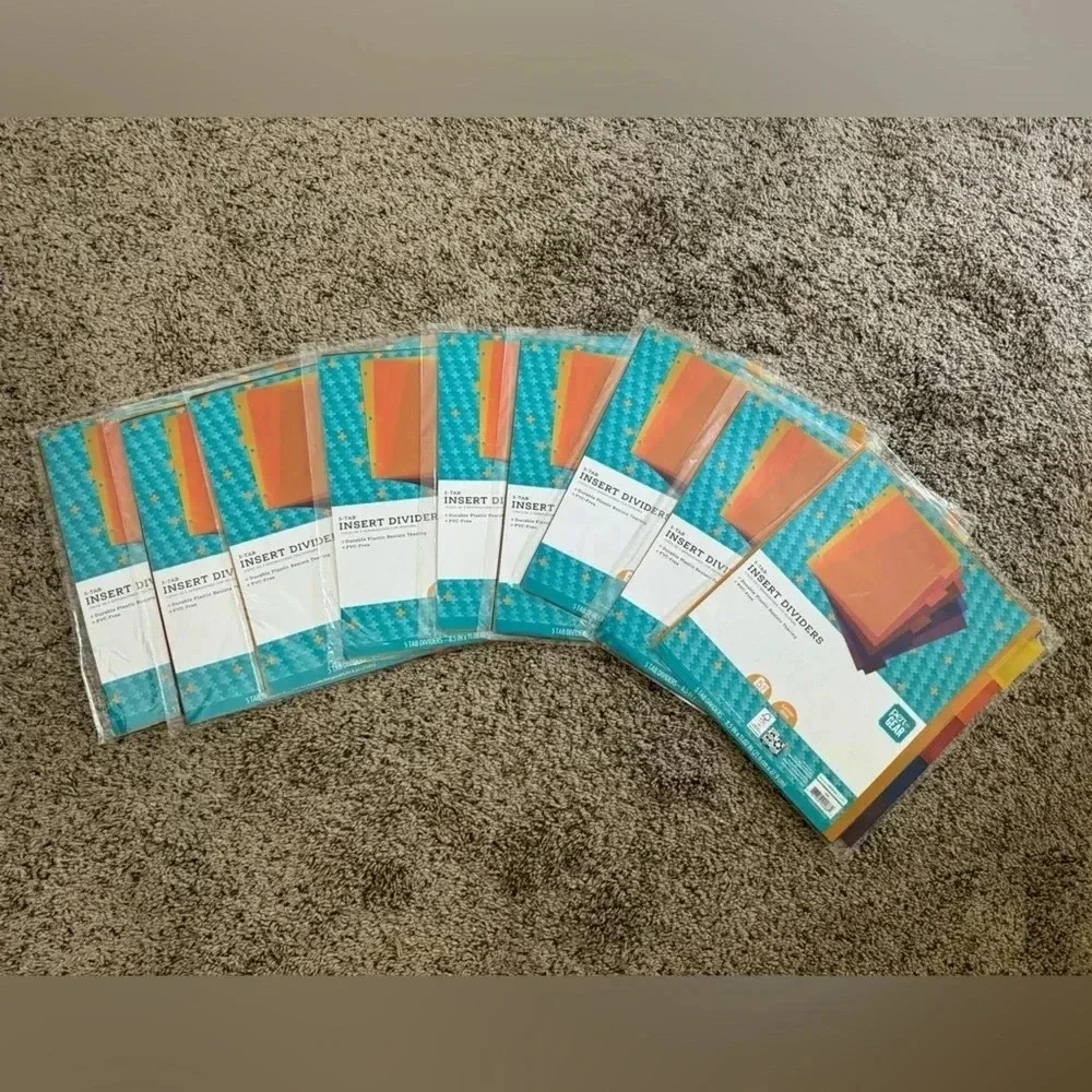 Pen + Gear 5-Tab insert dividers set of 9
